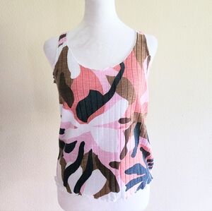 New Chaser Coral Pink and Brown Women's Tank